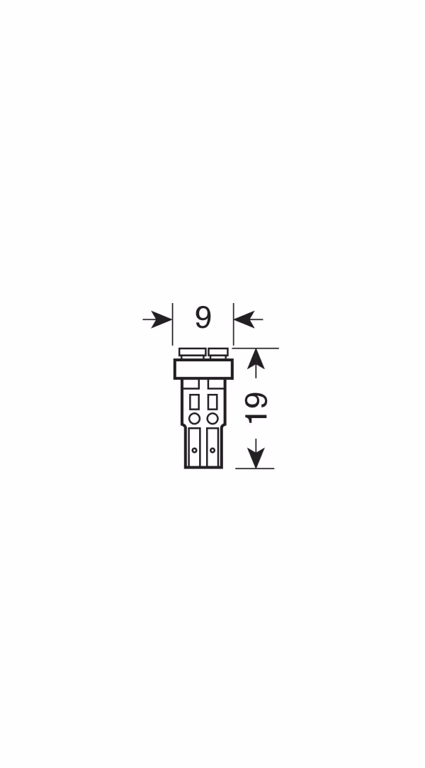 Pilot 12V Hyper-Led 3 - 3 SMD x 1 chip - (T5) - W2x4,6d - 2 pz  - Scatola - Bianco