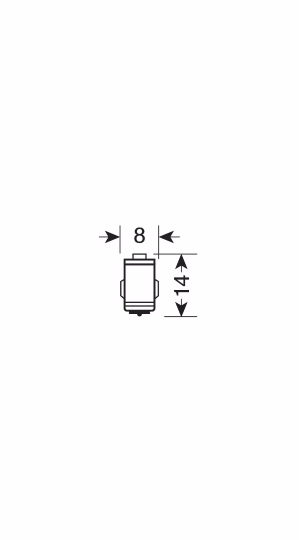 Pilot 12V Hyper-Led 2 - 1 SMD x 2 chips - BA7s - 2 pz  - D/Blister