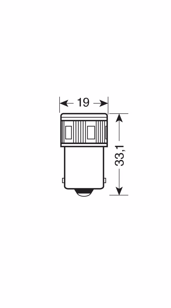 Pilot 12/24V Led Series - 11 SMD x 1 chip - (P21W) - BA15s - 1 pz  - Scatola - Bianco - Doppia polarità - Resistenza incorporata