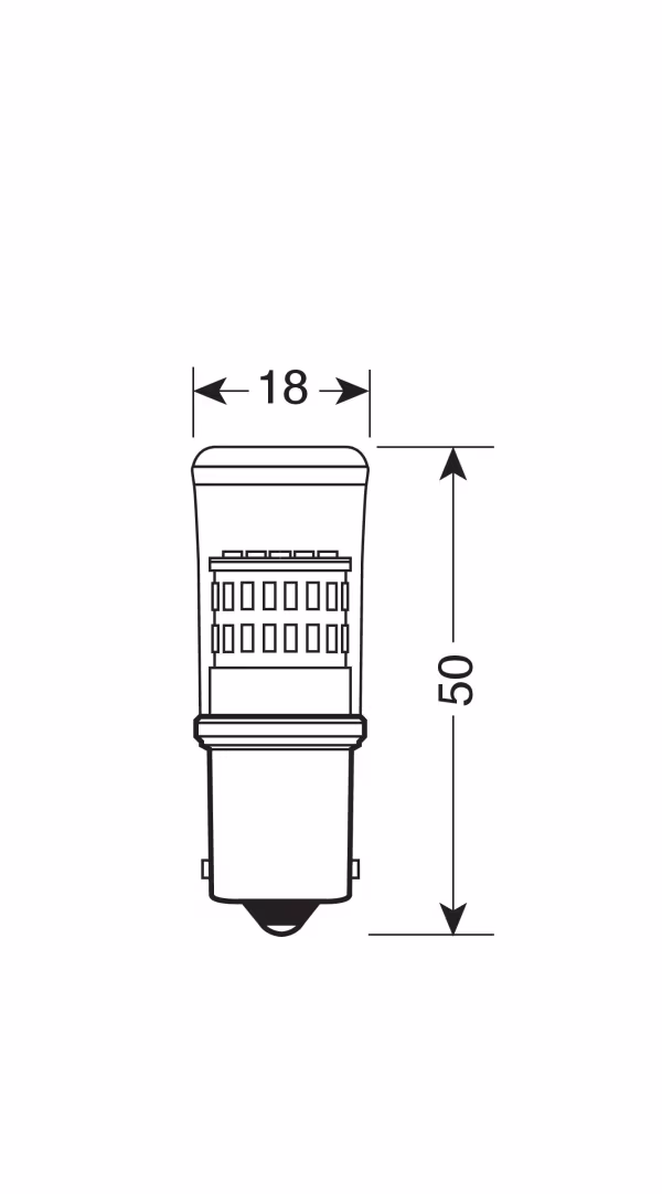 Pilot 12/24V Led Series - 48 SMD x 1 chip - (P21W) - BA15s - 1 pz  - D/Blister - Bianco - Doppia polarità