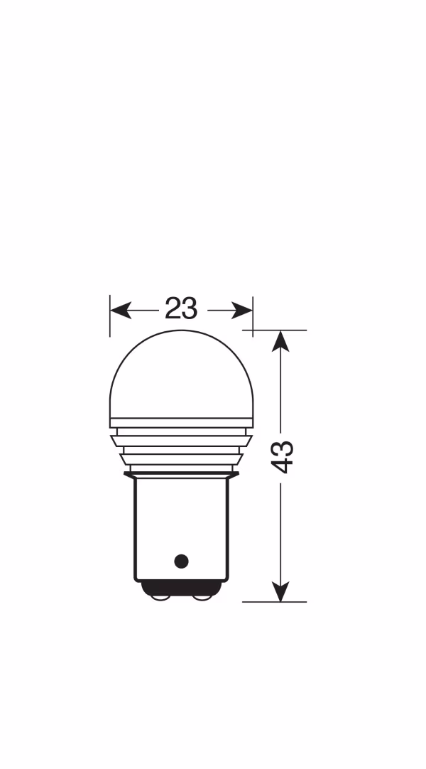 Pilot 12/24V Mega-Led 9 - 1 SMD x 9 chips - (P21/5W) - BAY15d - 1 pz  - Scatola - Bianco