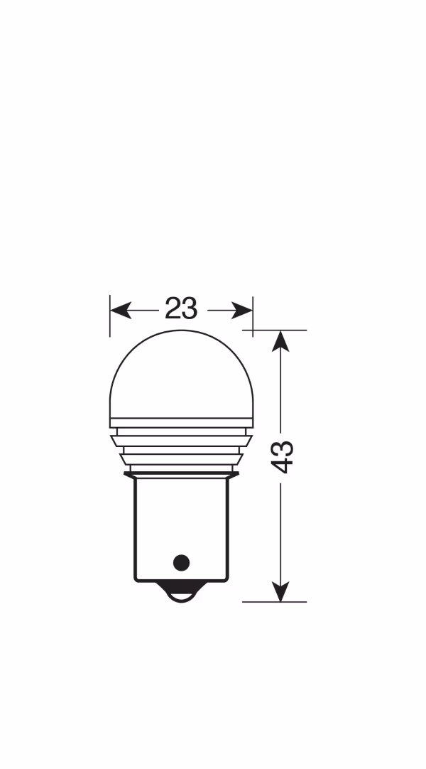 Pilot 12/24V Mega-Led 9 - 1 SMD x 9 chips - (PY21W) - BAU15s - 1 pz  - Scatola - Arancio