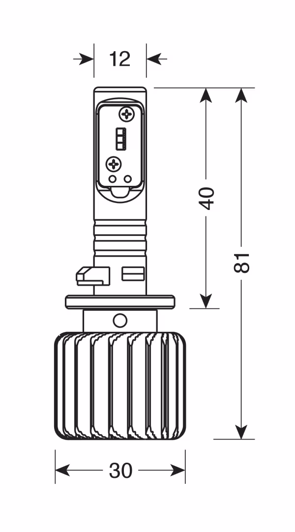 Pilot 12/24V Halo Led Serie 1 - (H1) - 12W - P14,5s - 1 pz  - D/Blister