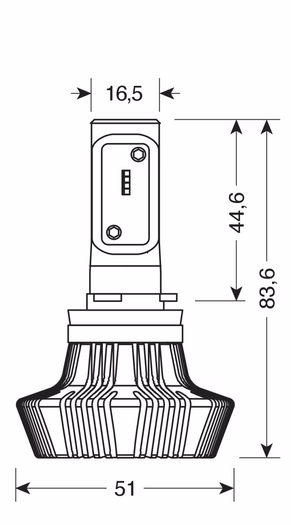 Pilot 12/24V Halo Led Serie 1 - (H8) - 25W - PGJ19-1 - 1 pz  - D/Blister