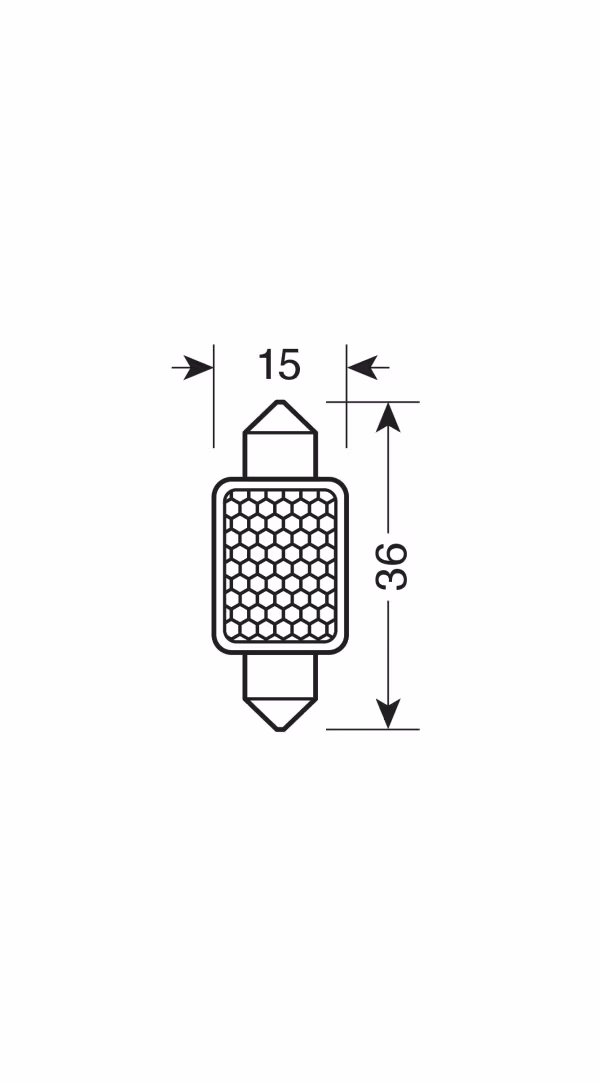 Pilot 12V Led Series - 27 SMD x 1 chips - 15x35 mm - SV8,5-8 - 1 pz  - D/Blister - Bianco - Doppia polarità