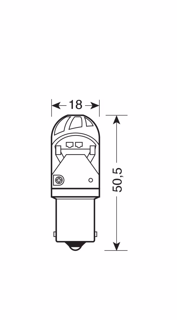 Pilot 12/24V Led Series - 4 SMD x 1 chip - (P21W) - BA15s - 1 pz  - D/Blister