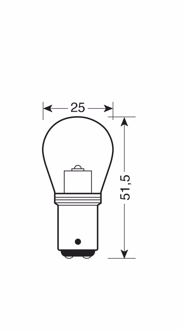 Pilot 12/24V Mega-Led 16 - 1 Smd x 16 chips - (P21/5W) - BAY15d - 2 pz  - Scatola - Bianco