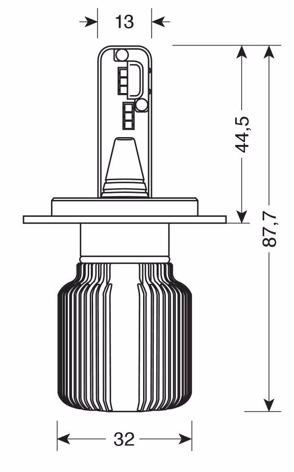 Pilot 12/24V Halo Led Serie 3 Blade - (H4) - 20W - P43t - 2 pz  - Scatola