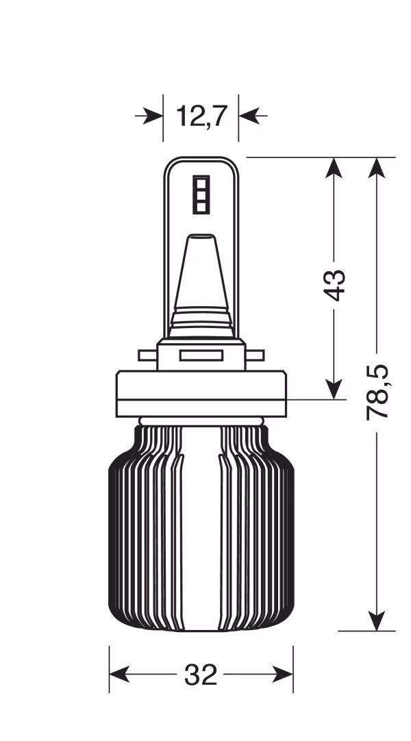 Pilot 12/24V Halo Led Serie 3 Blade - (H8-H9-H11-H16) - 20W - PGJ19-X - 2 pz  - Scatola