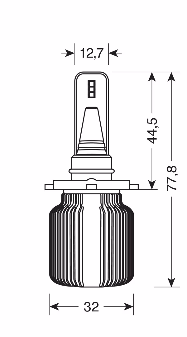 Pilot 12/24V Halo Led Serie 3 Blade - (H10-HB3) - 20W - P20d - 2 pz  - Scatola