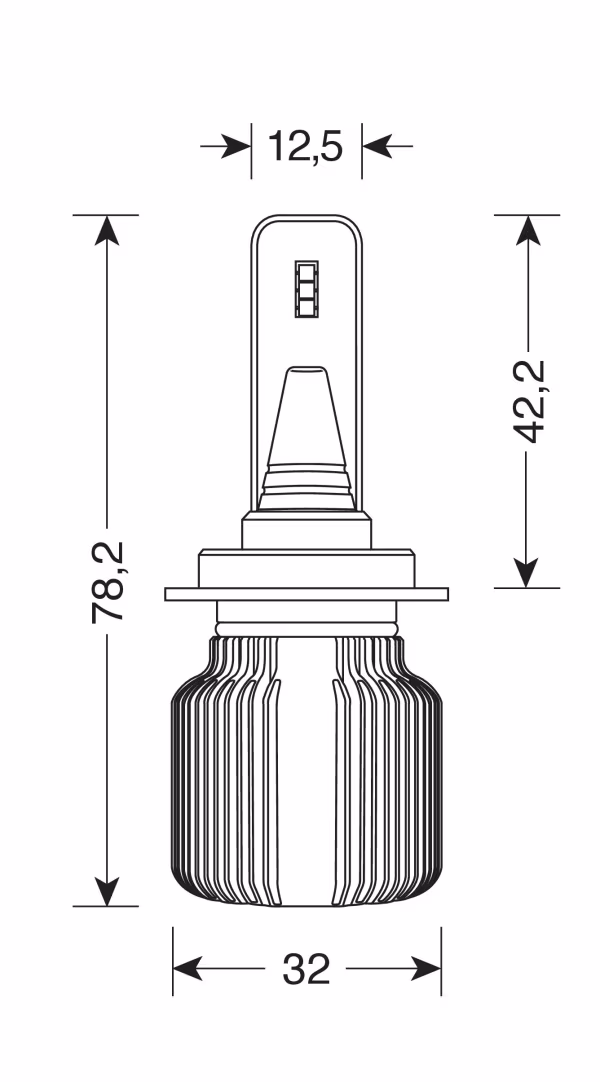 Pilot 12/24V Halo Led Serie 3 Blade - (HIR2) - 20W - PX22d - 2 pz  - Scatola