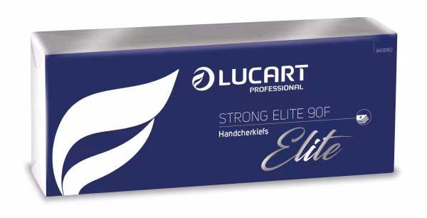 Lampa Fazzoletti di carta Lucart Professional Strong Elite 90F - 4 veli, 9 fazzoletti - Conf. 10 pacchetti