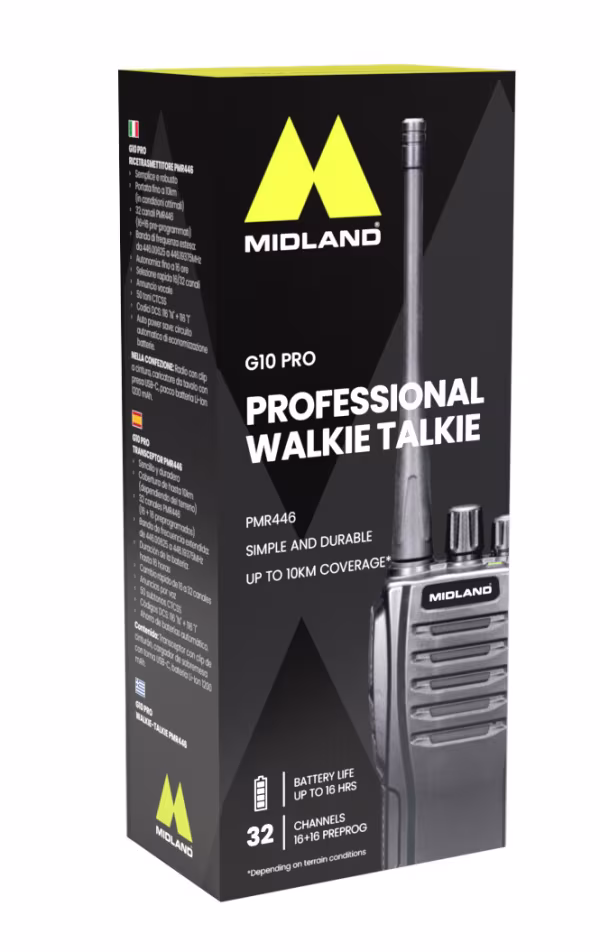 Midland G10 PRO, walkie talkie