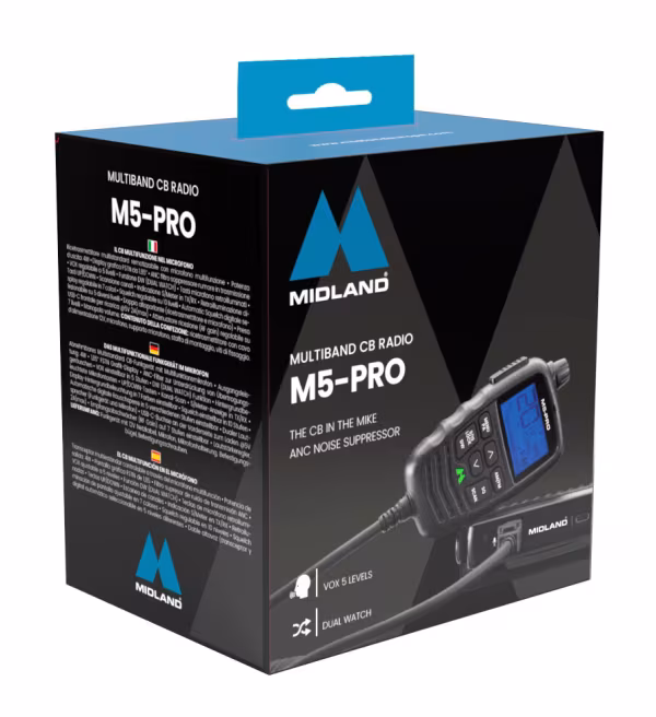 Midland M5 Pro, CB integrato nel microfono