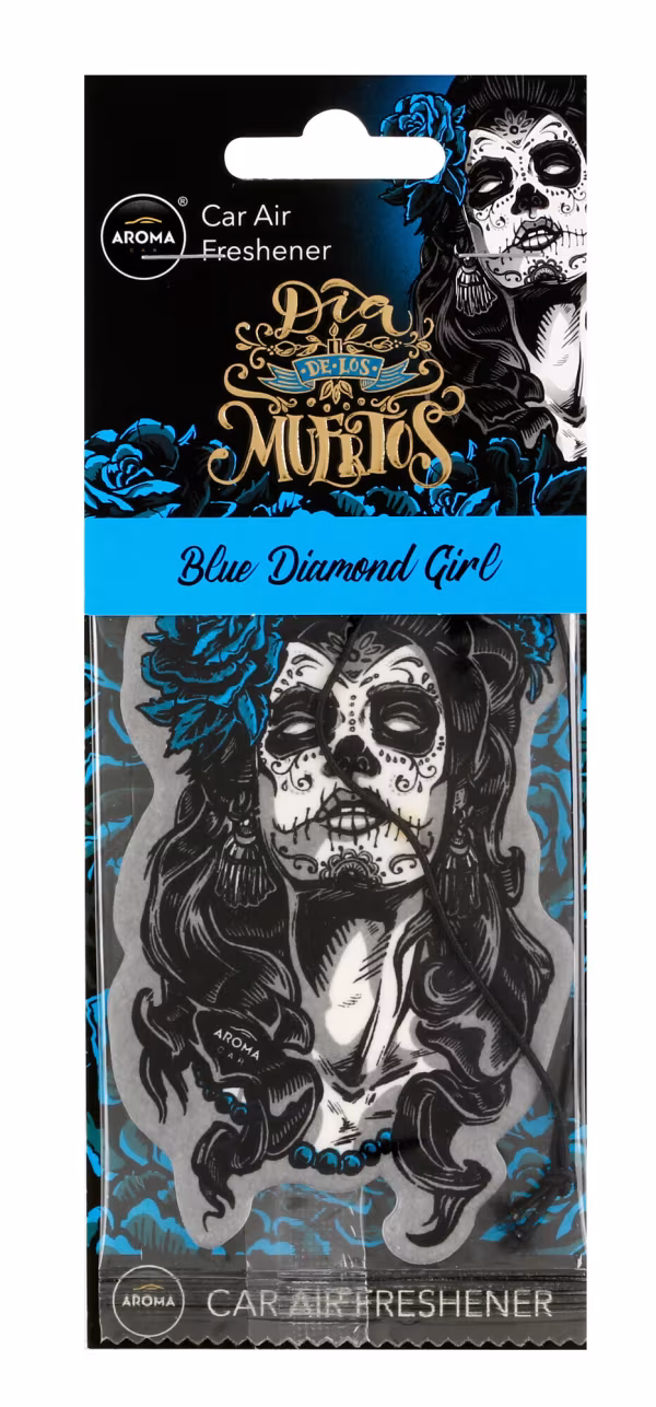 Aroma Car Dia de los Muertos, deodorante da appendere - Blue diamond girl