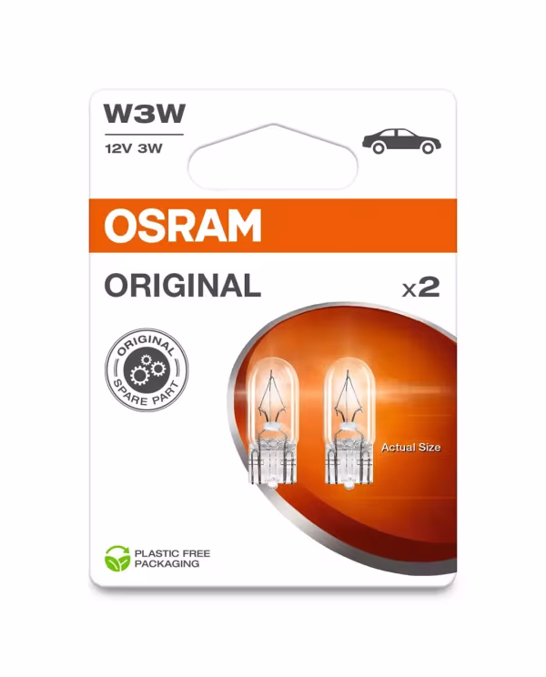 Osram 12V Original Line - W3W - 3W - W2,1x9,5d - 2 pz  - Scatola
