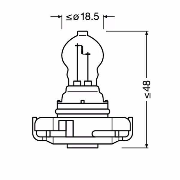 Osram 12V Original Line - PS19W - 19W - PG20-1 - 1 pz  - Scatola