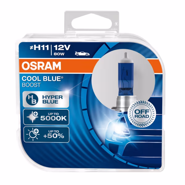 Osram 12V Cool Blue Boost - (H11) - 80W - PGJ19-2 - 2 pz  - Scatola Plast.