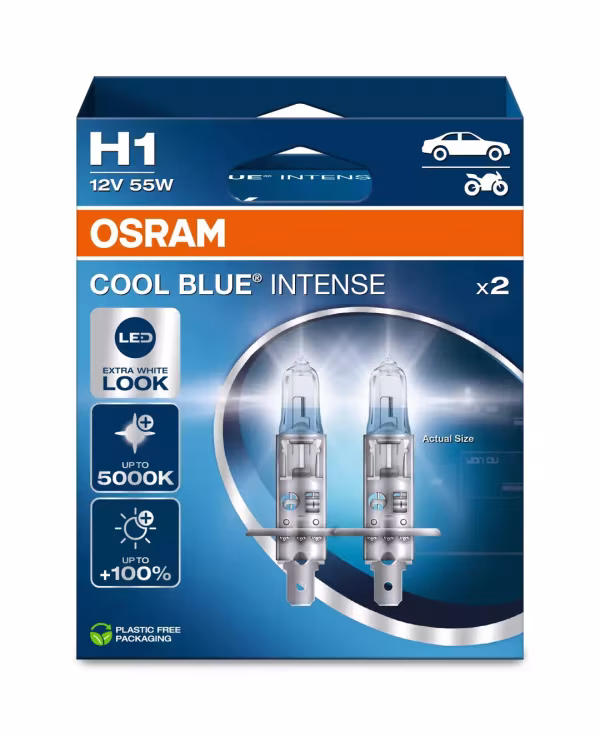Osram 12V Cool Blue Intense (Next Gen) - H1 - 55W - P14,5s - 2 pz  - Scatola
