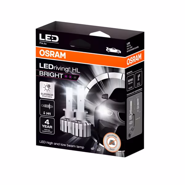 Osram 12V LEDriving HL Bright - (H1) - 13W - P14,5s - 2 pz  - Scatola