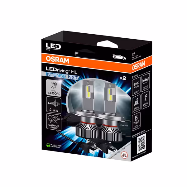 Osram 12V LEDriving HL Intense NXT - (H4) - 40/42W - P43t - 2 pz  - Scatola