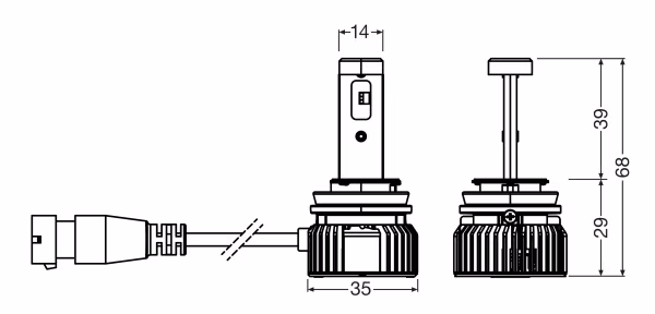Osram 12V Night Breaker Led Smart ECE - H11 - 14W - PGJ19-2 - 2 pz  - Scatola