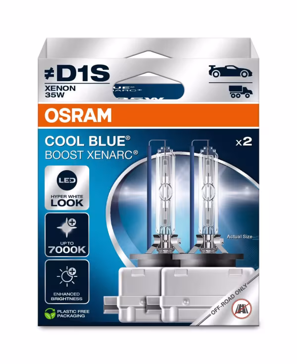 Osram Xenarc Cool Blue Boost - D1S - 35W - PK32d-2 - 2 pz  - Scatola