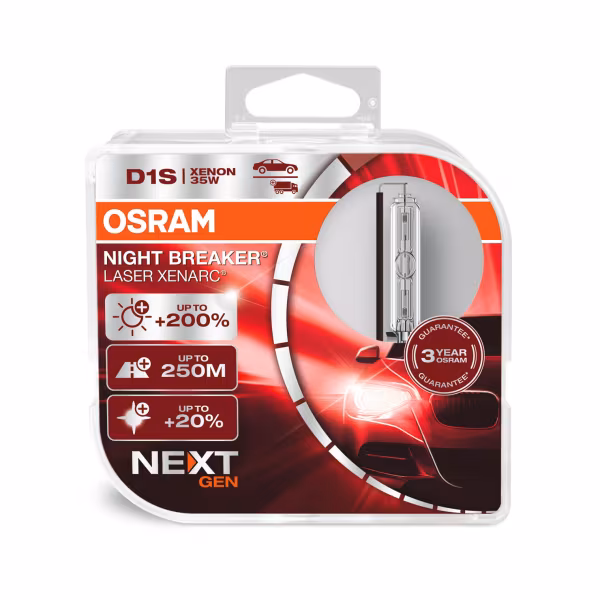 Osram Xenarc Night Breaker Laser (Next Gen) - D1S - 35W - PK32d-2 - 2 pz  - Scatola Plast.
