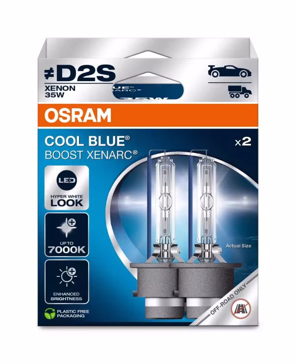 Osram Xenarc Cool Blue Boost - D2S - 35W - P32d-2 - 2 pz  - Scatola