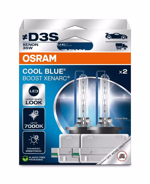Osram Xenarc Cool Blue Boost - D3S - 35W - PK32d-5 - 2 pz  - Scatola