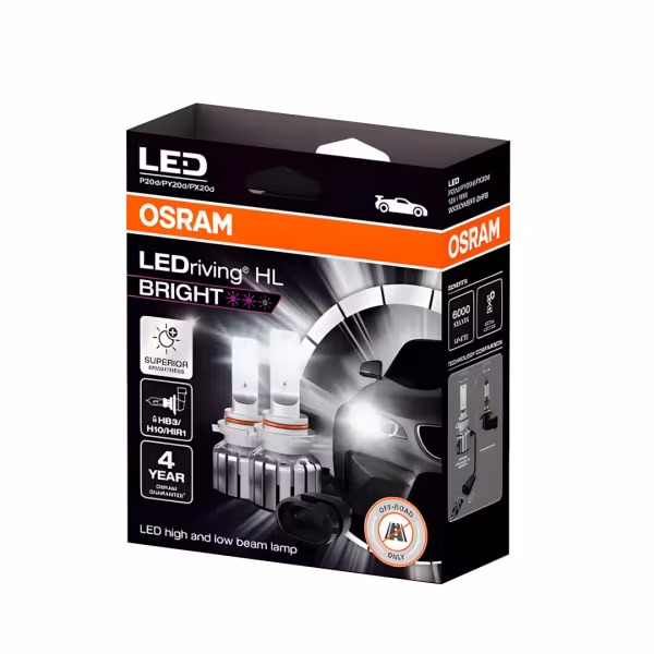 Osram 12V LEDriving HL Bright - (HB3-H10-HIR1) - 19W - P20d - 2 pz  - Scatola