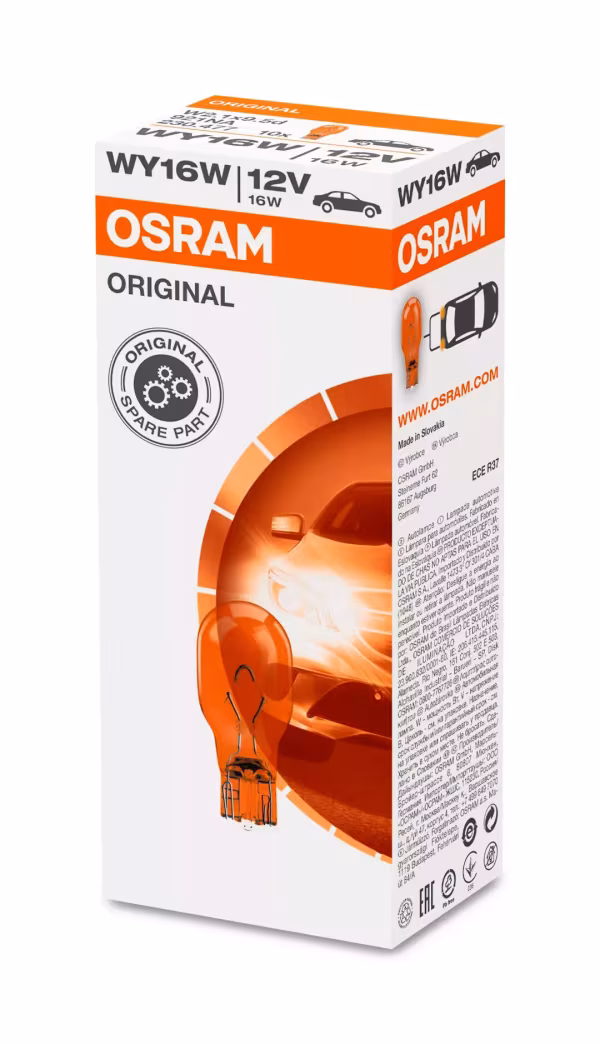Osram 12V Original Line - WY16W - 16W - W2,1x9,5d - 1 pz  - Sfuso