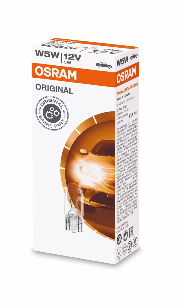 Osram 12V Original Line - W5W - 5W - W2,1x9,5d - 1 pz  - Sfuso
