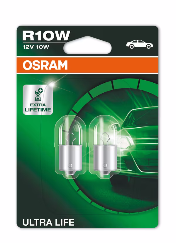 Osram 12V Ultra Life - R10W - 10W - BA15s - 2 pz  - Blister