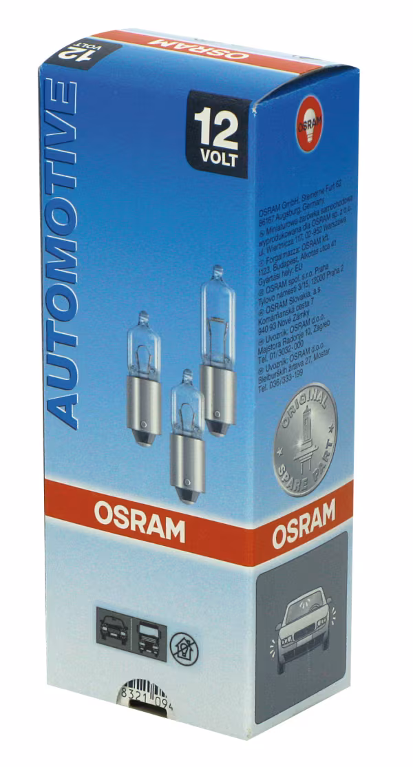 Osram 12V Cool Blue - H6W - 6W - BAX9s - 1 pz  - Sfuso