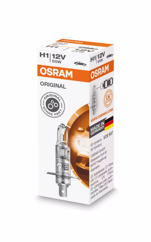 Osram 12V Original Line - H1 - 55W - P14,5s - 1 pz  - Scatola