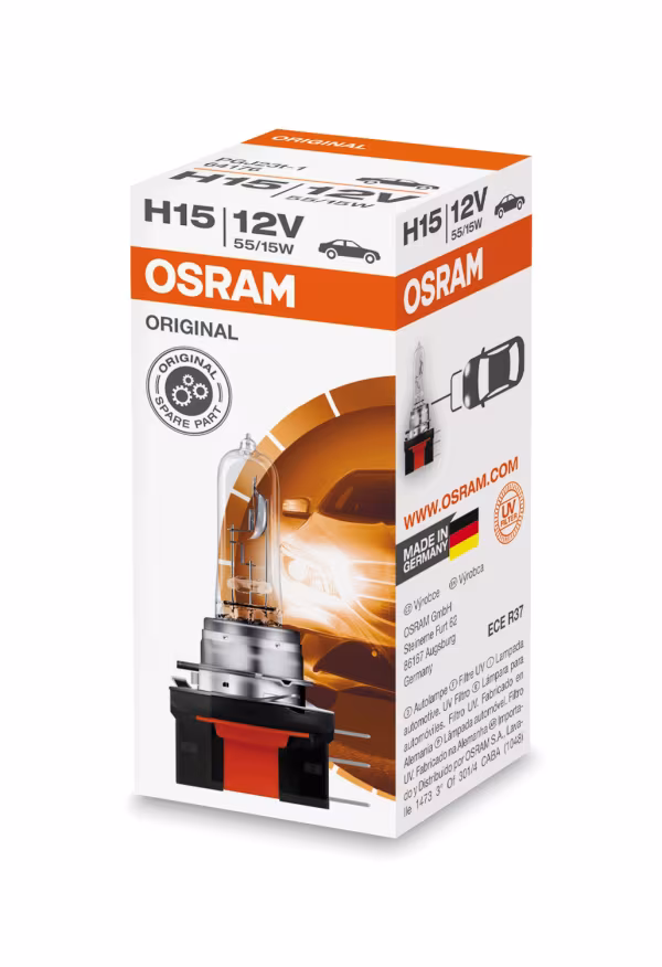Osram 12V Original Line - H15 - 15/55W - PGJ23t-1 - 1 pz  - Scatola