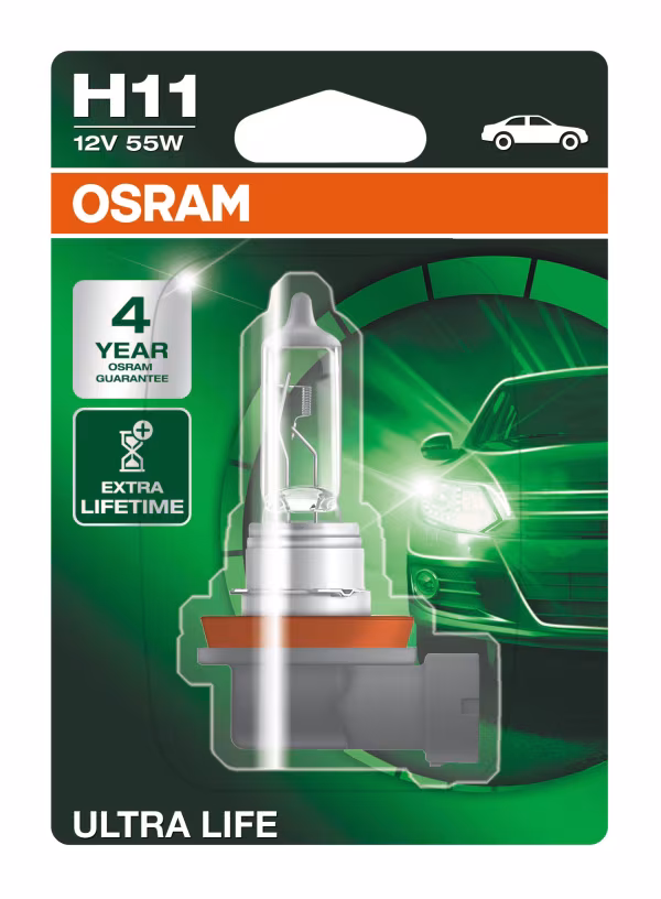 Osram 12V Ultra Life - H11 - 55W - PGJ19-2 - 1 pz  - Blister