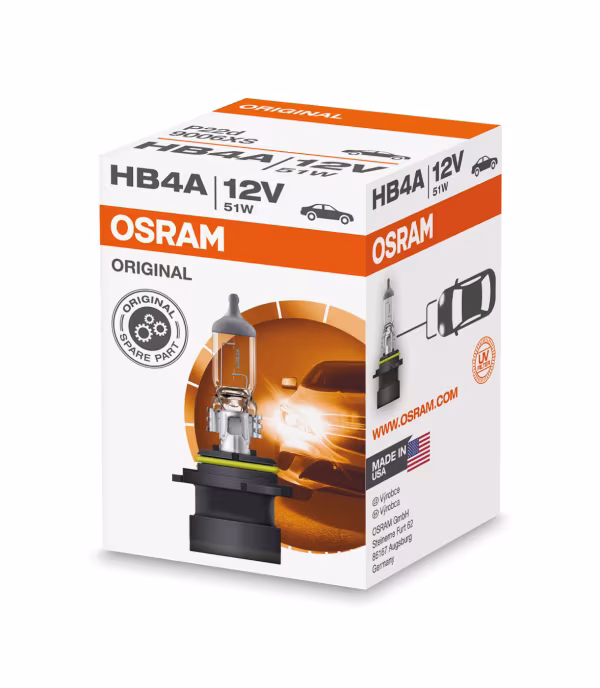 Osram 12V Original Line - HB4A - 51W - P22d - 1 pz  - Scatola