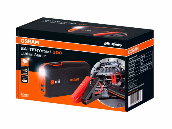 Osram BATTERYstart 300, avviatore di emergenza con funzione power bank