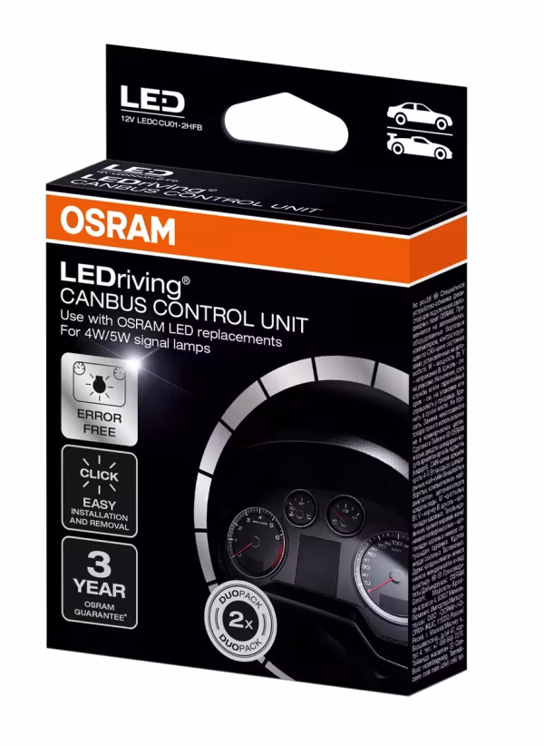 Osram LEDriving Canbus Control Unit, Previene i messaggi di errore - 4W / 5W