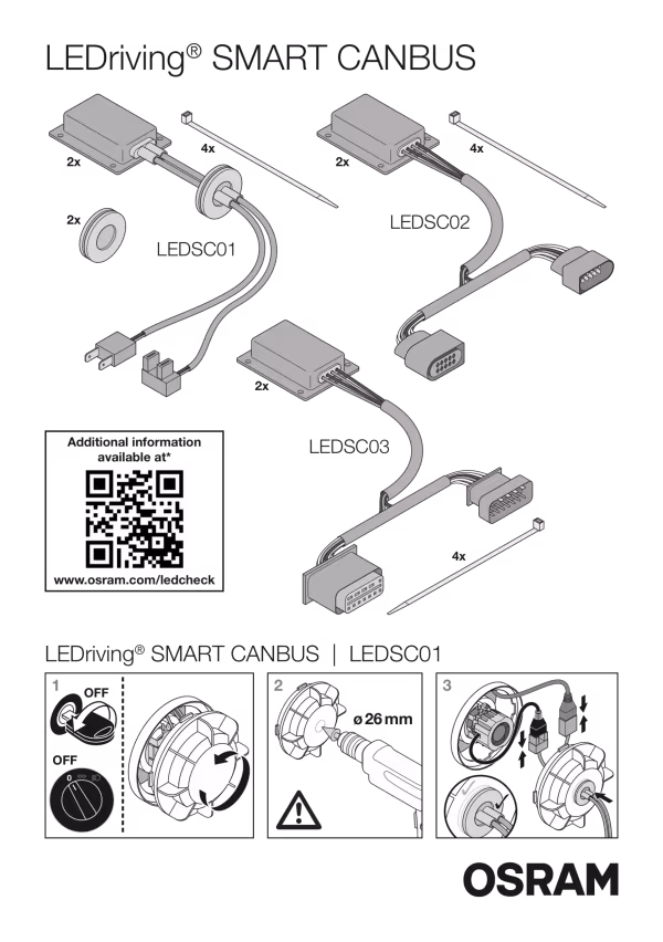 Osram LEDriving SMART CANBUS - 12V - H7, 12W, BMW
