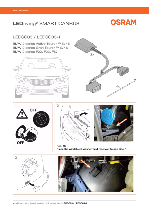 Osram LEDriving SMART CANBUS - 12V - H7, 12W, BMW