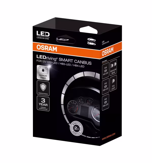 Osram LEDriving SMART CANBUS - 12V - H10/HB3/HB4, 15W, P(Y)20/22d