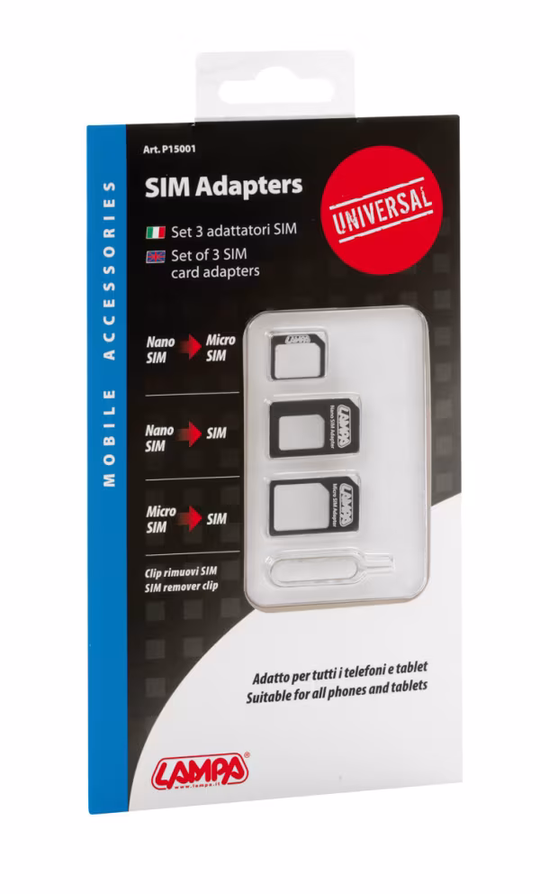 Lampa Set 3 adattatori Sim universali