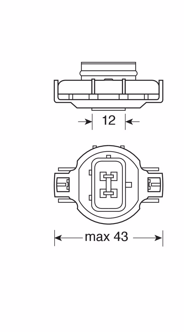 Lampa 12V Lampada alogena - PS24W - 24W - PG20-3 - 1 pz  - D/Blister