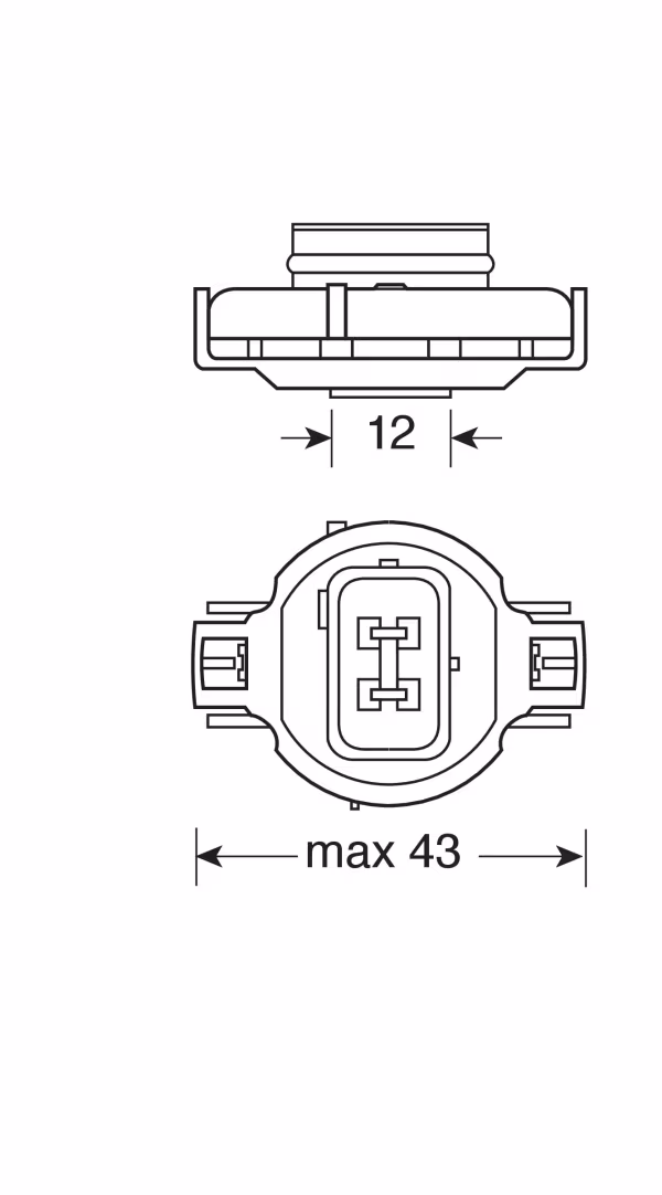 Lampa 12V Lampada alogena - PSY24W - 24W - PG20-4 - 1 pz  - D/Blister - Arancio