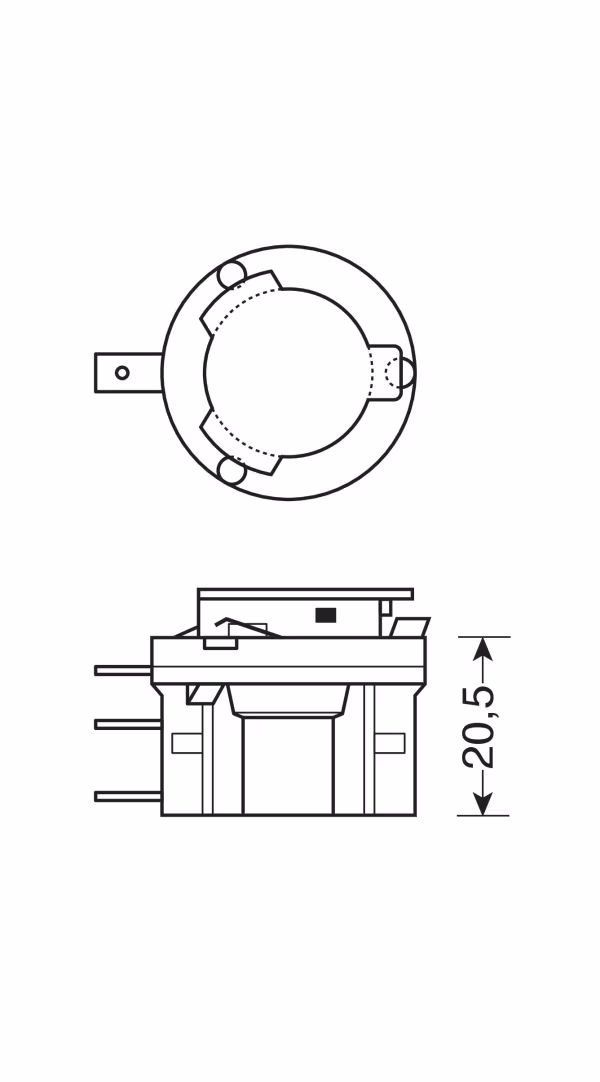 Osram 12V Original Line - H15 - 15/55W - PGJ23t-1 - 1 pz  - Scatola