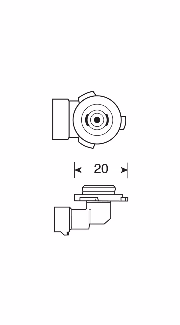 Osram 12V Original Line - H10 - 42W - PY20d - 1 pz  - Scatola
