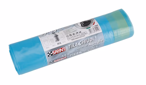 Lampa Rotolo 15 sacchi azzurri profumati per raccolta differenziata, linea professionale - 45 L - 55x65 cm